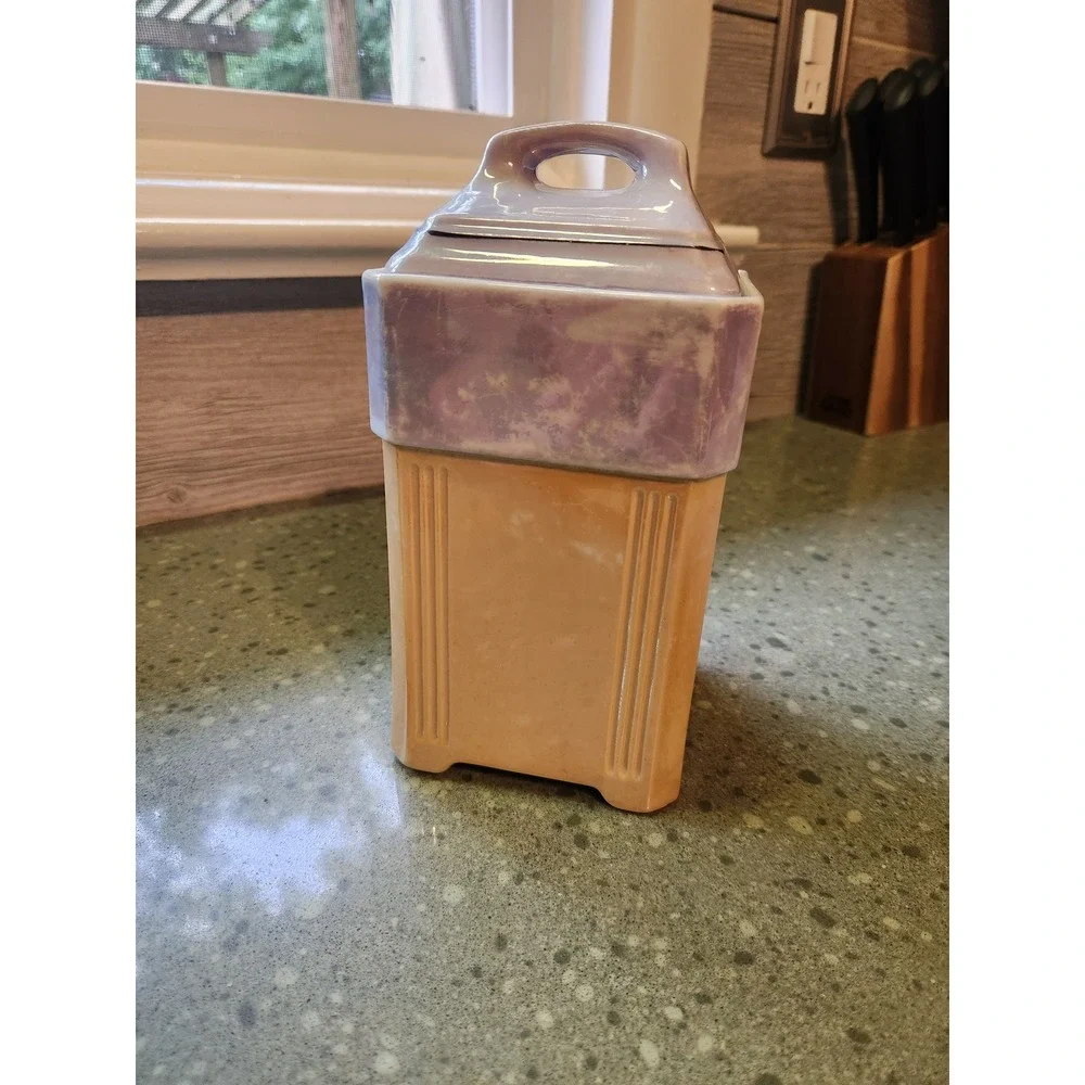 Vintage 1920s-40s Mepoco Germany Ceramic or Porcelain Coffee Canister